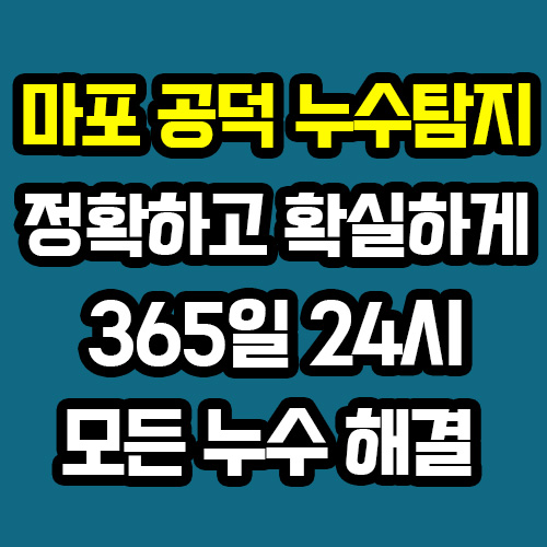 마포구누수탐지